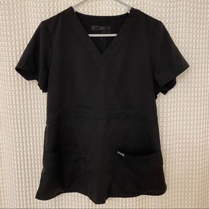 Womens Black Greys Anatomy Scrub Top